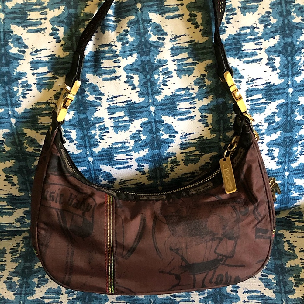 LAMB Lesportsac purse brown with gold details